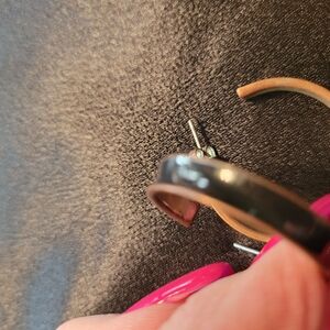 Elegant Black and Gold Hoop Earrings